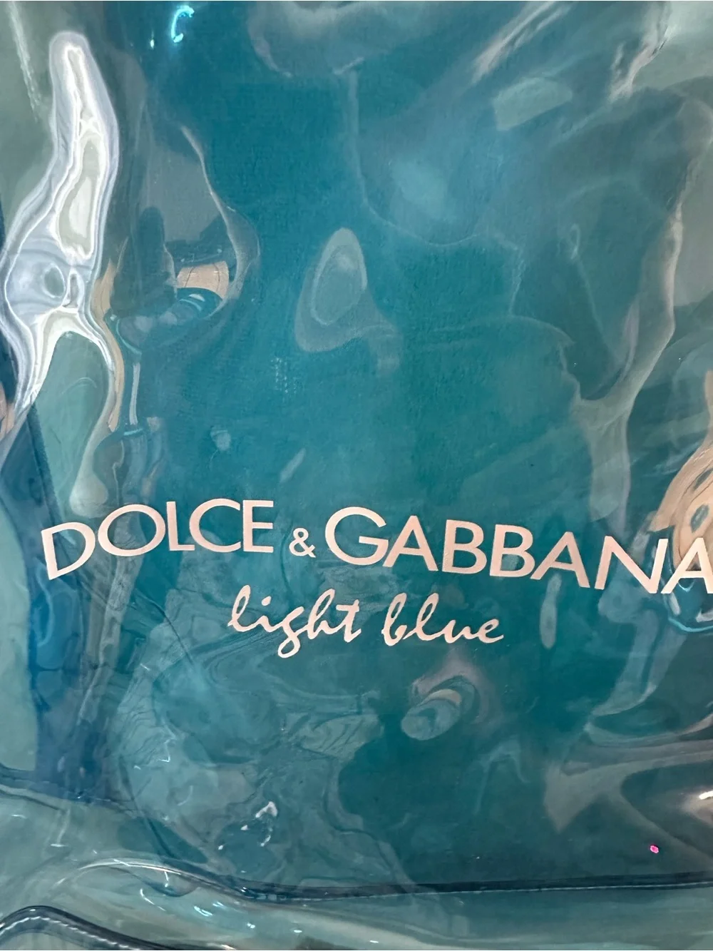 Dolce & Gabbana Light Blue clear PVC tote bag